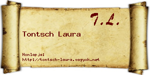 Tontsch Laura névjegykártya